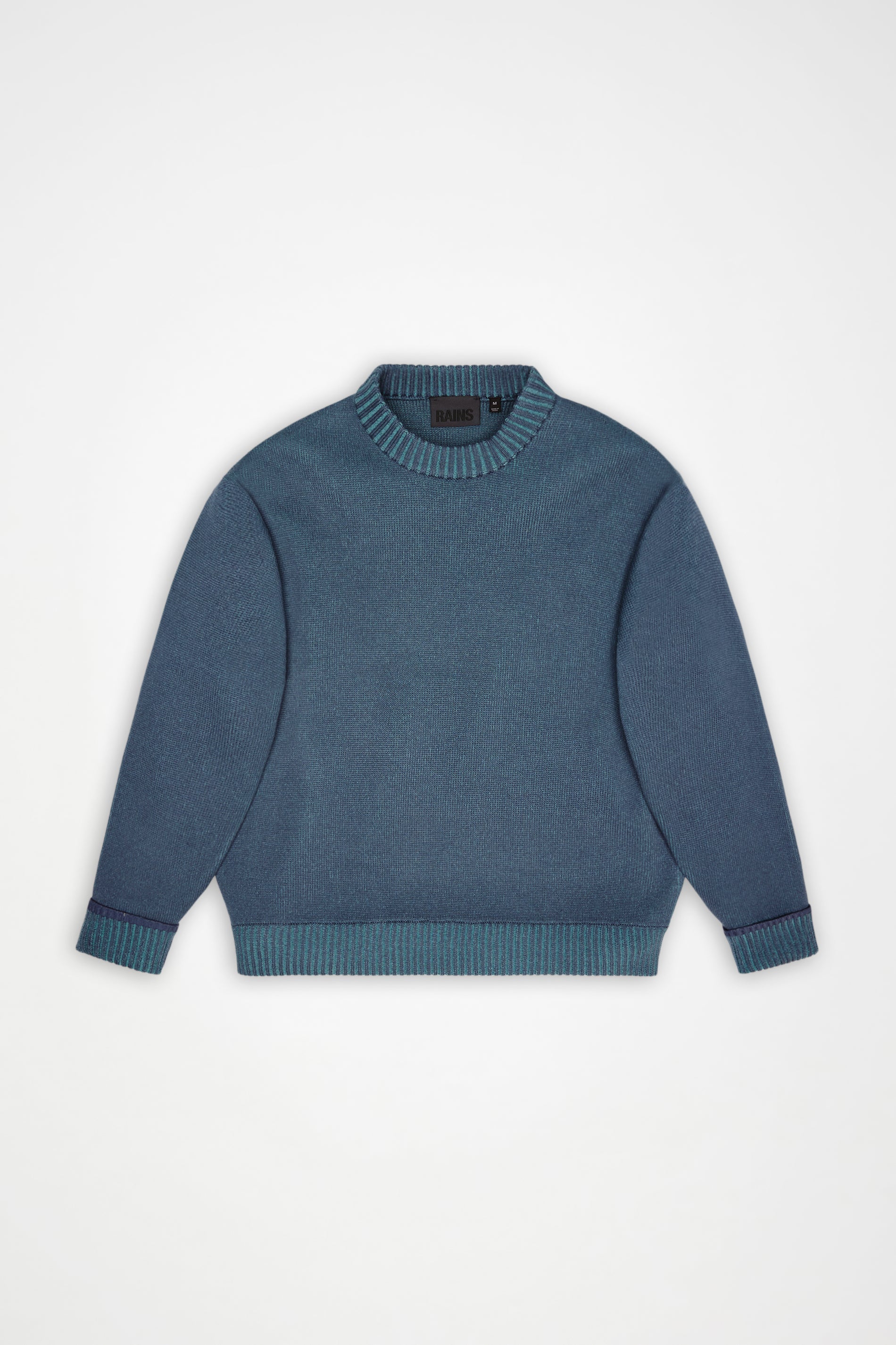RAINS Sowa Knit Crew Neck Blue Dusk / Breeze Long Sleeve