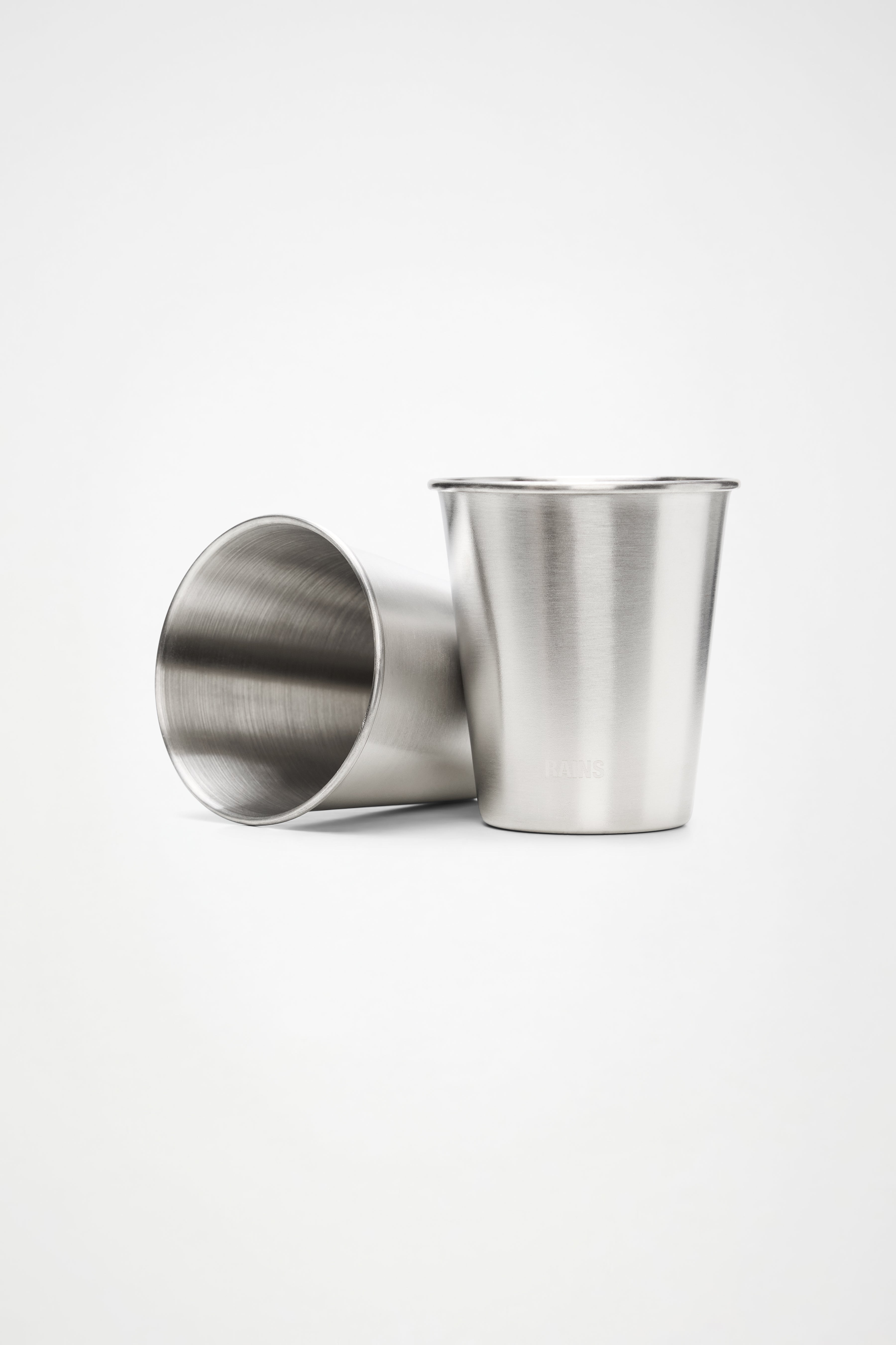 RAINS Stainless Steel 2-Pack Cups 300ml Steel Coffee Mugs