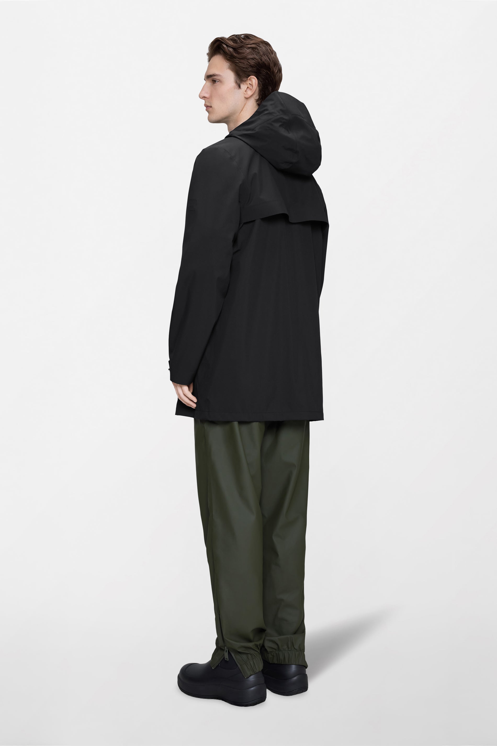 RAINS Suva Hardshell Long Jacket Black Jacket
