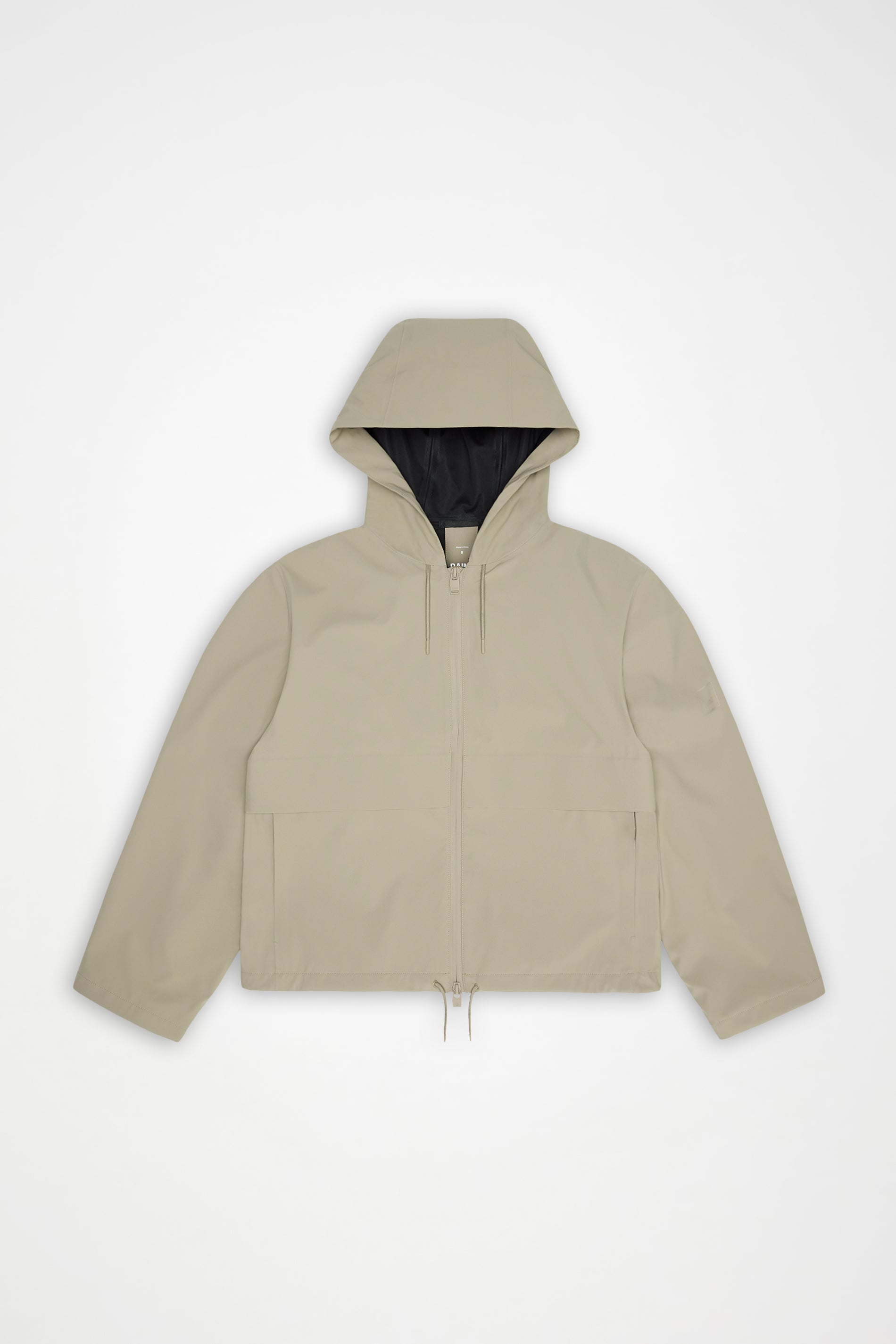RAINS Suva Hardshell Short String W Jacket Beige Jacket