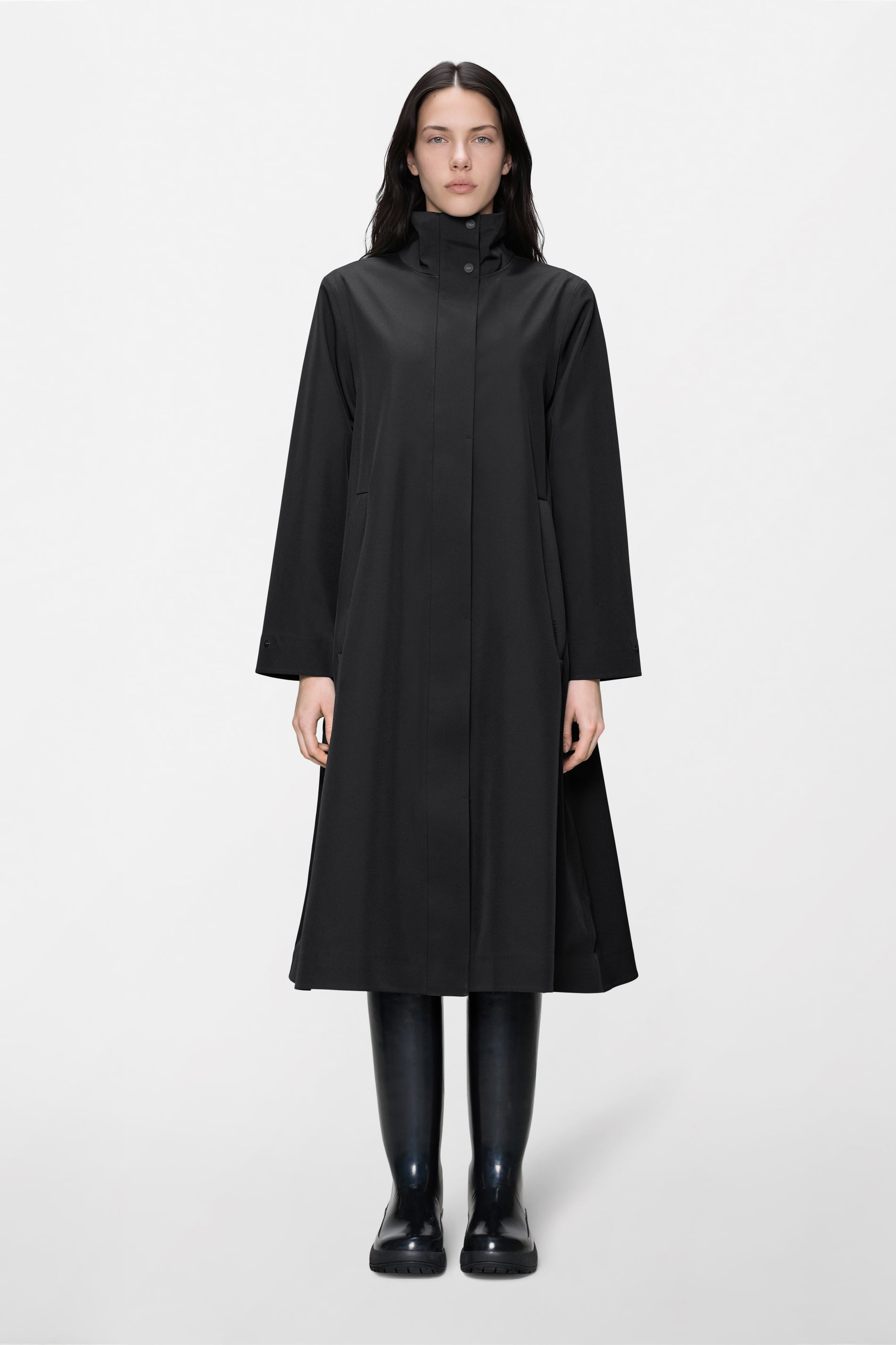RAINS Suva Softshell A-Line W Jacket Black Jacket