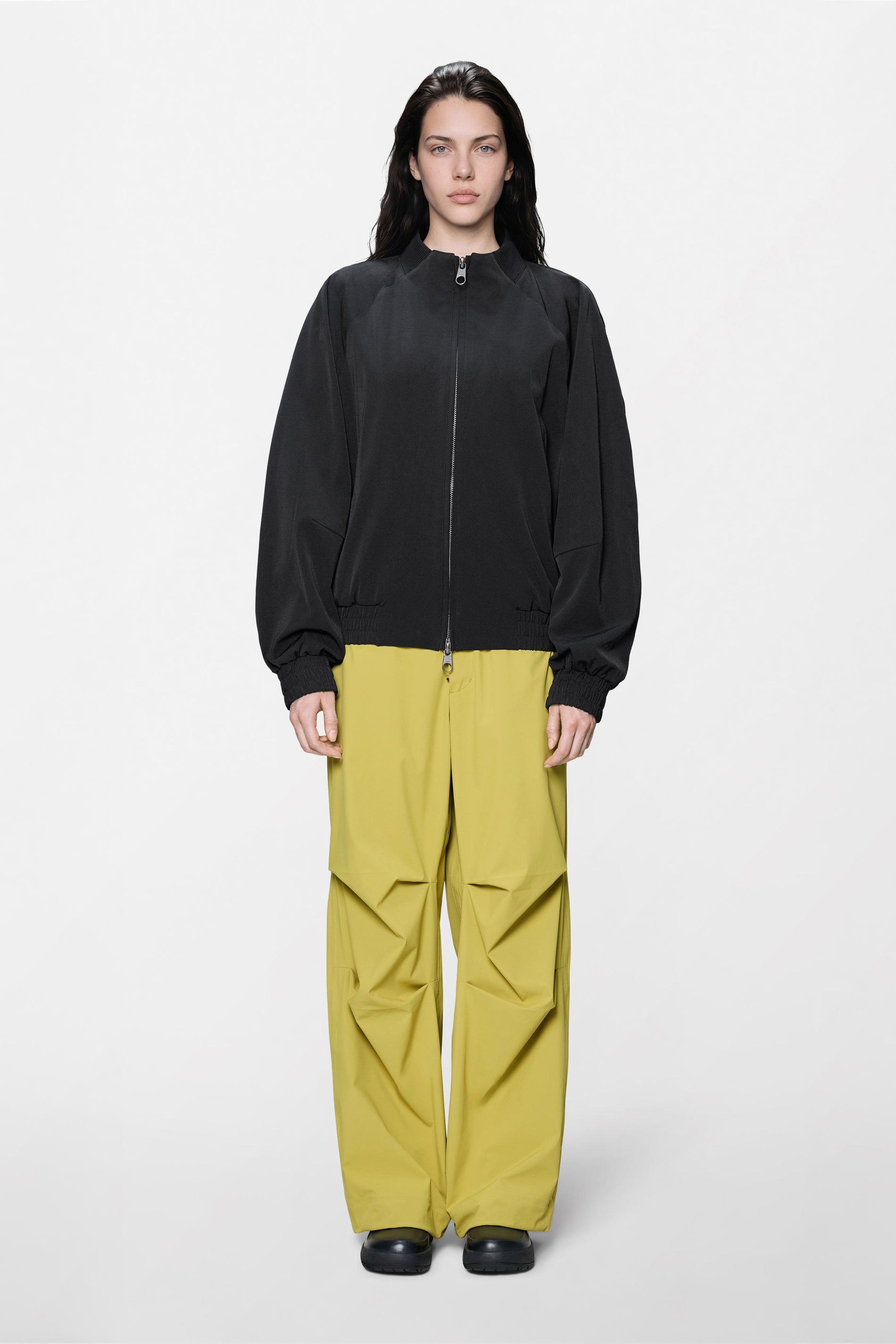 RAINS Tech Woven Bomber Jacket Black Jacket