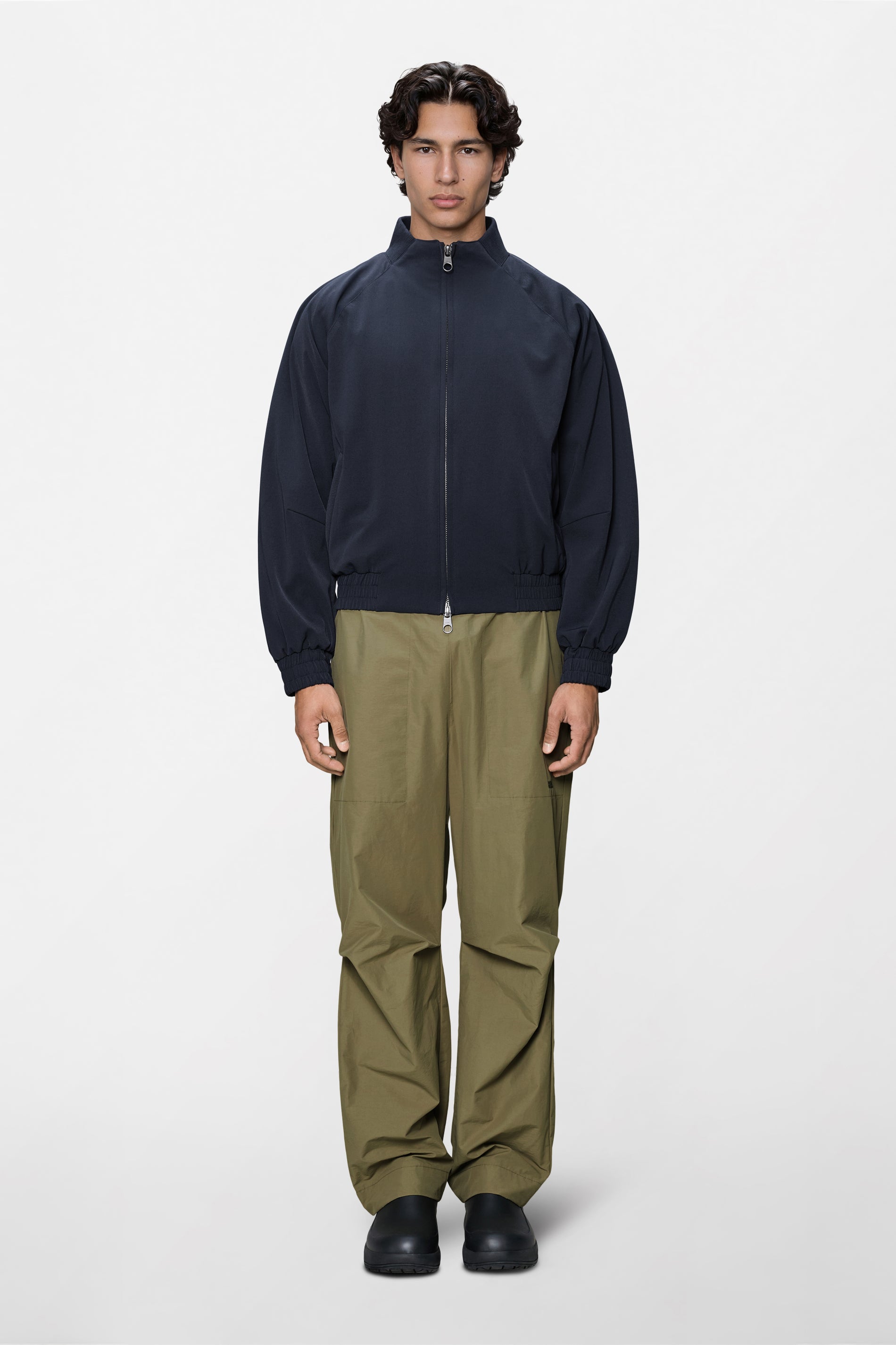 RAINS Tech Woven Bomber Jacket Navy Jacket