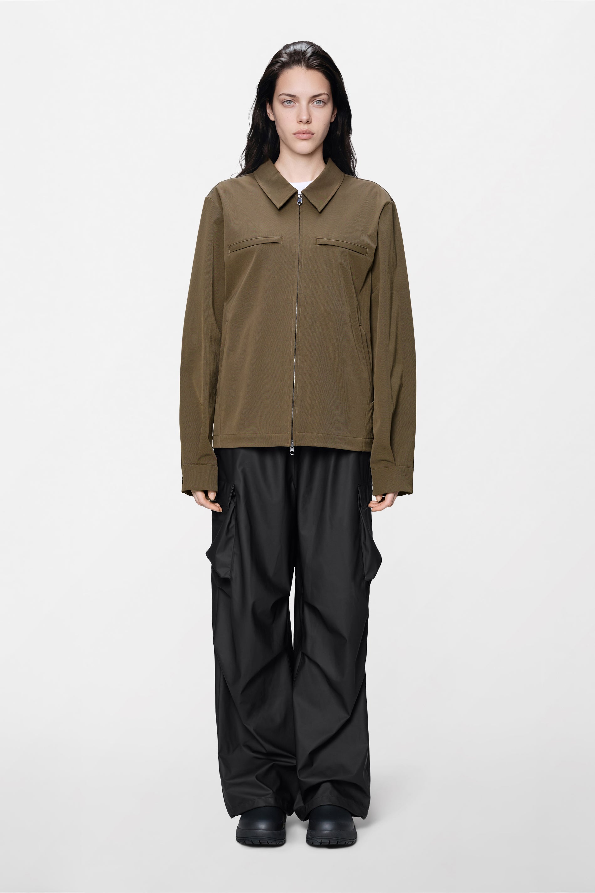 RAINS Tech Woven Overshirt Splinter Long Sleeve