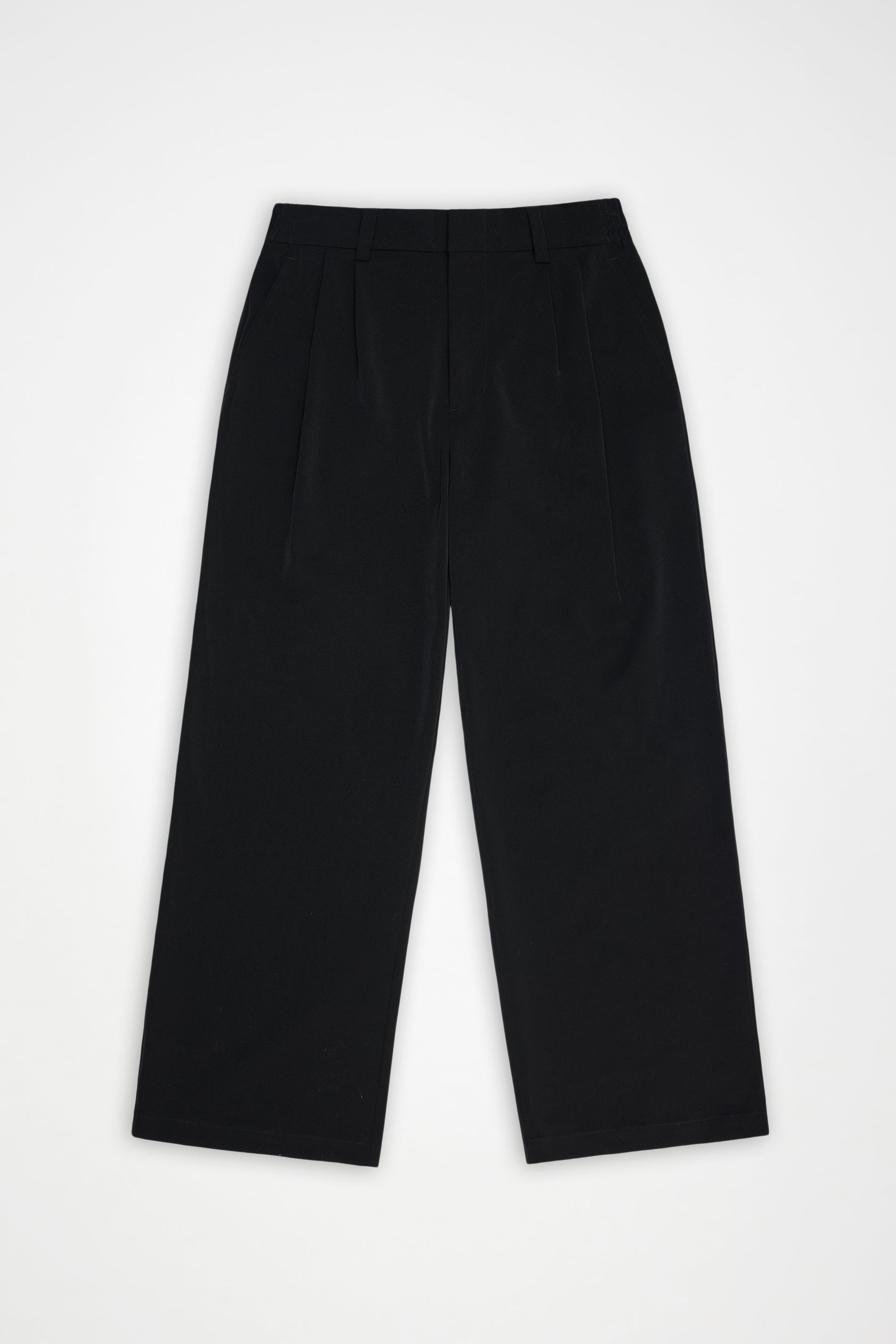 RAINS Tech Woven Pants Wide Black Pants