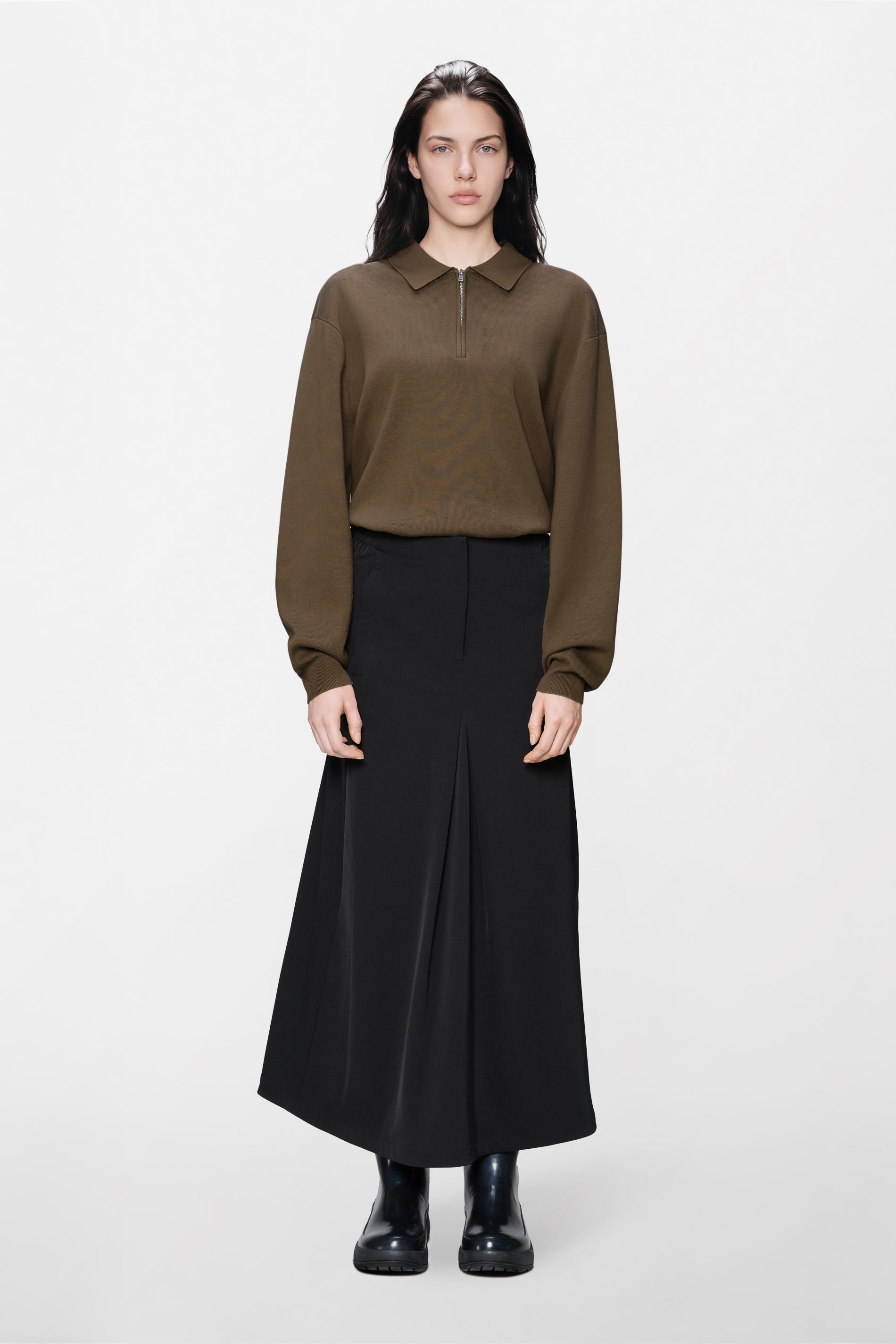 RAINS Tech Woven Skirt W Black Skirts