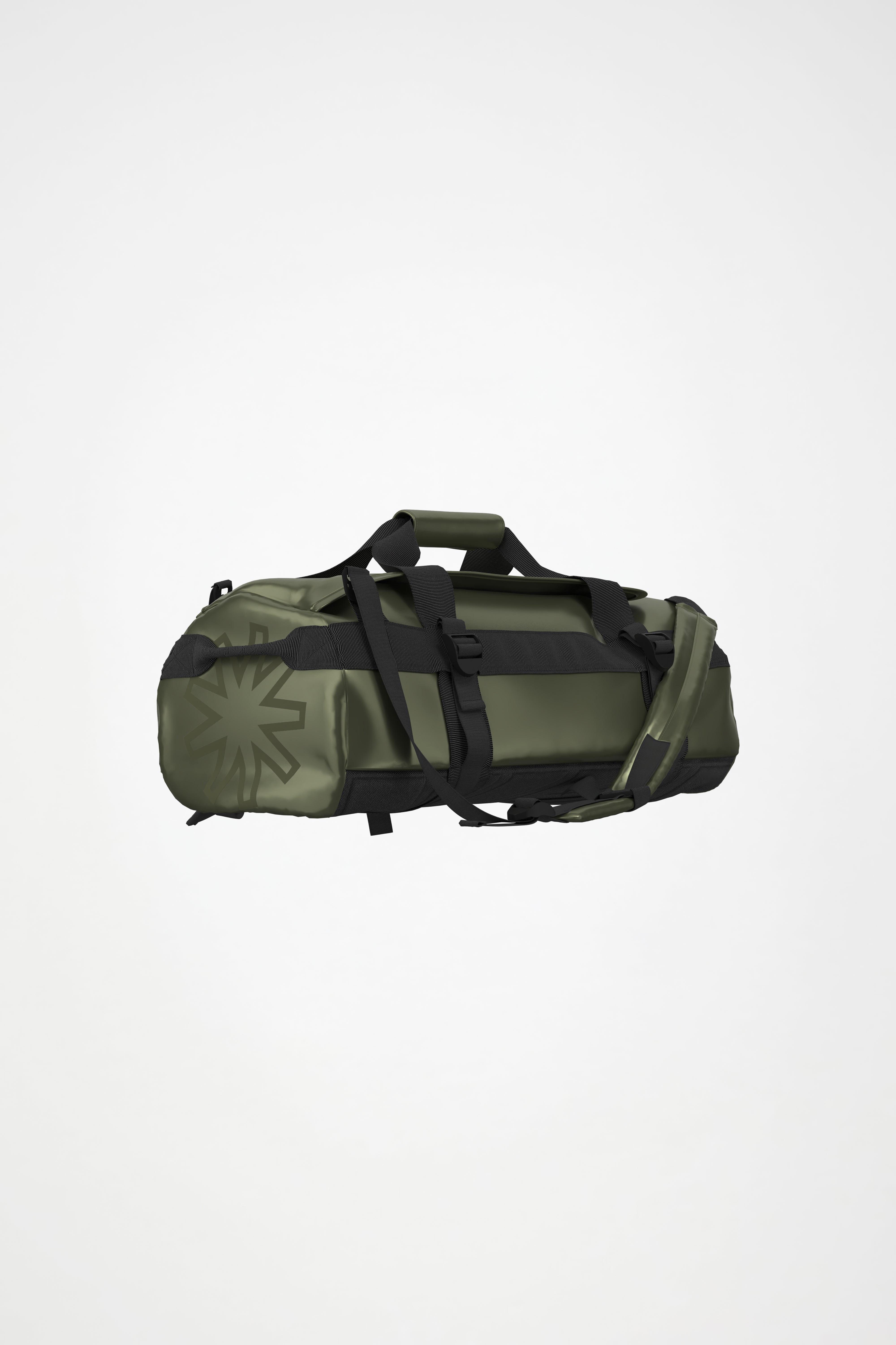 RAINS Texel Duffel Bag Small Green Satin 43L H28 x D28 x W55 cm Duffel