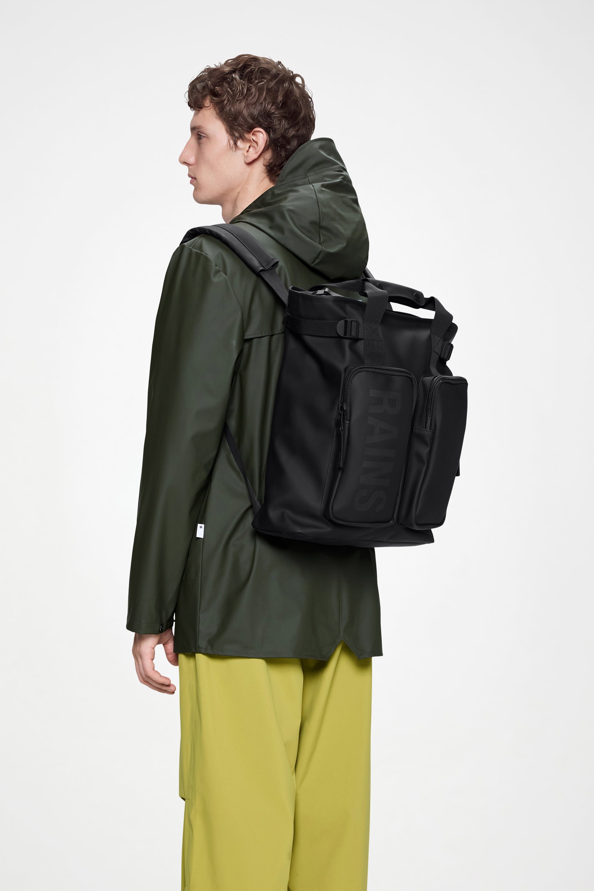 RAINS Texel Tote Backpack Black 15L H43 x D12.50 x W32 cm Backpack
