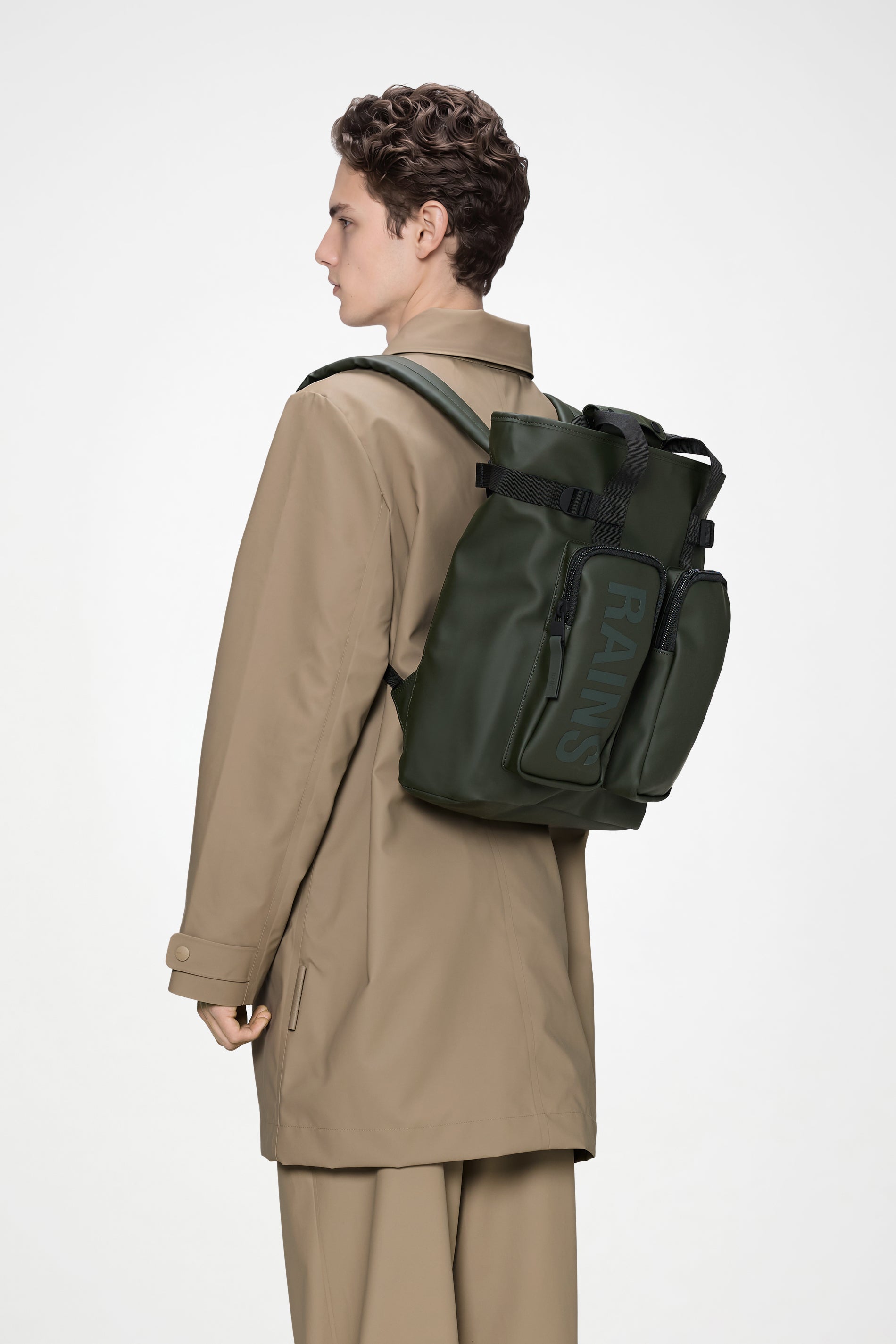 RAINS Texel Tote Backpack Green 15L H43 x D12.50 x W32 cm Backpack