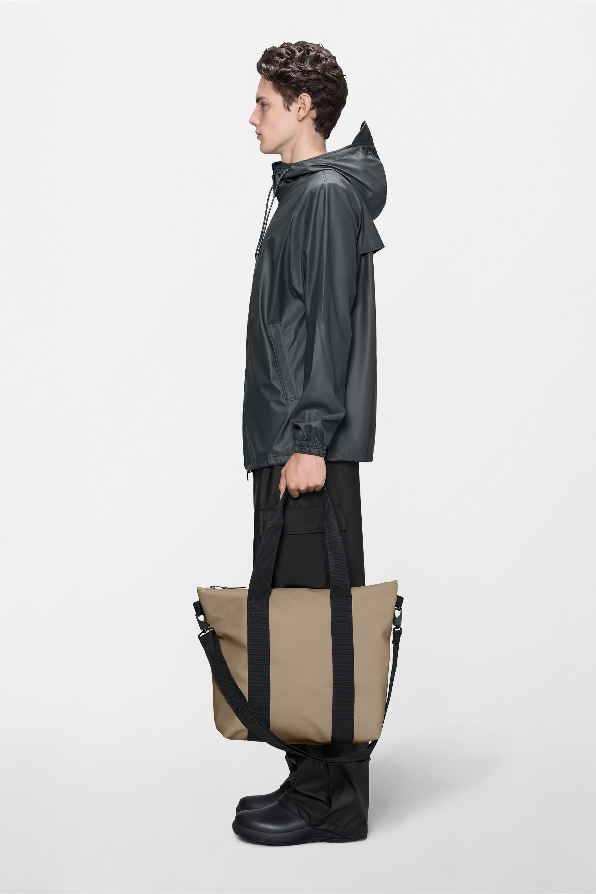 RAINS Tote Bag Mini Beige 18.50L H36 x D13 x W46 cm Tote
