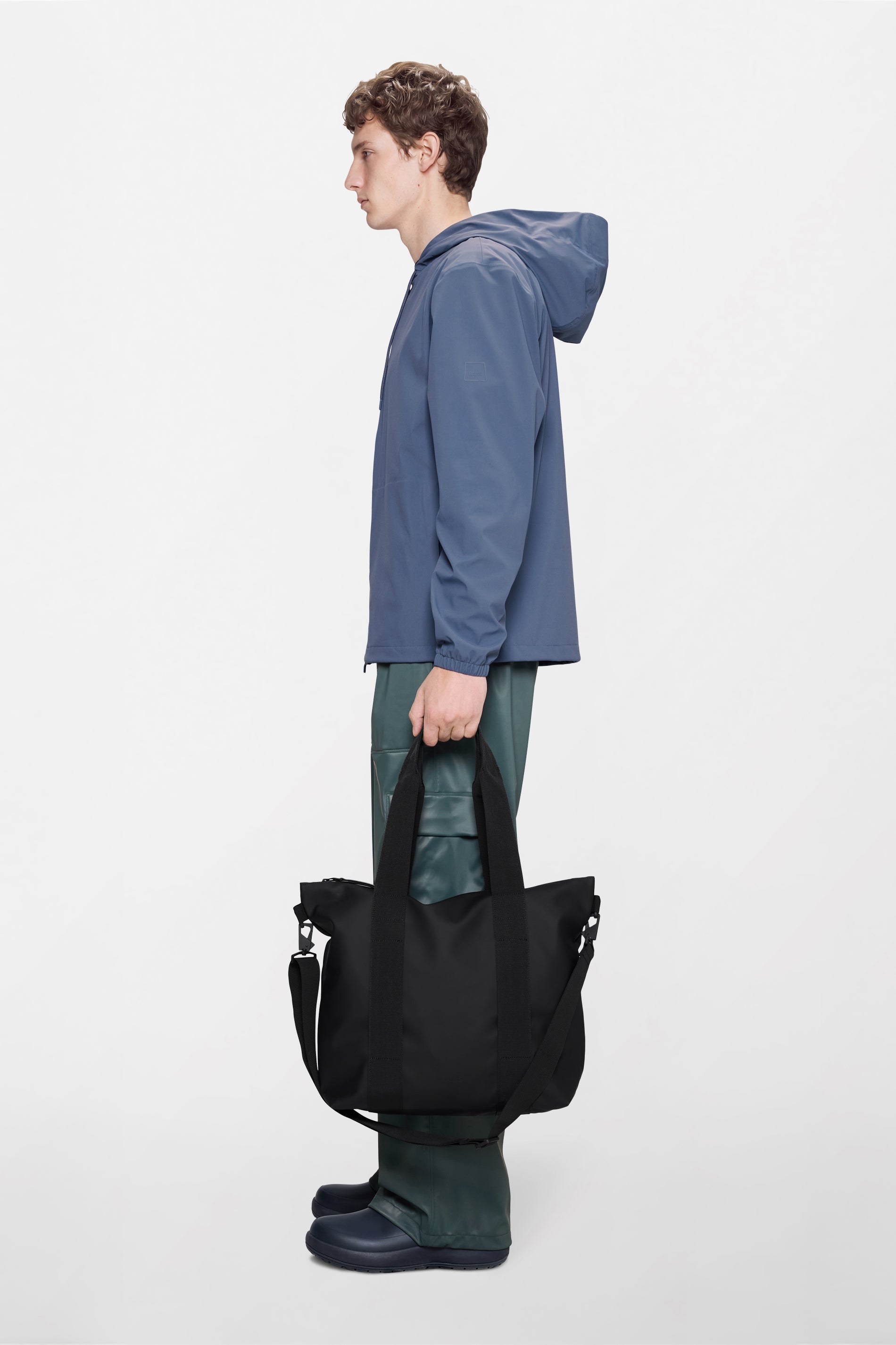 RAINS Tote Bag Mini Black 18.50L H36 x D13 x W46 cm Tote