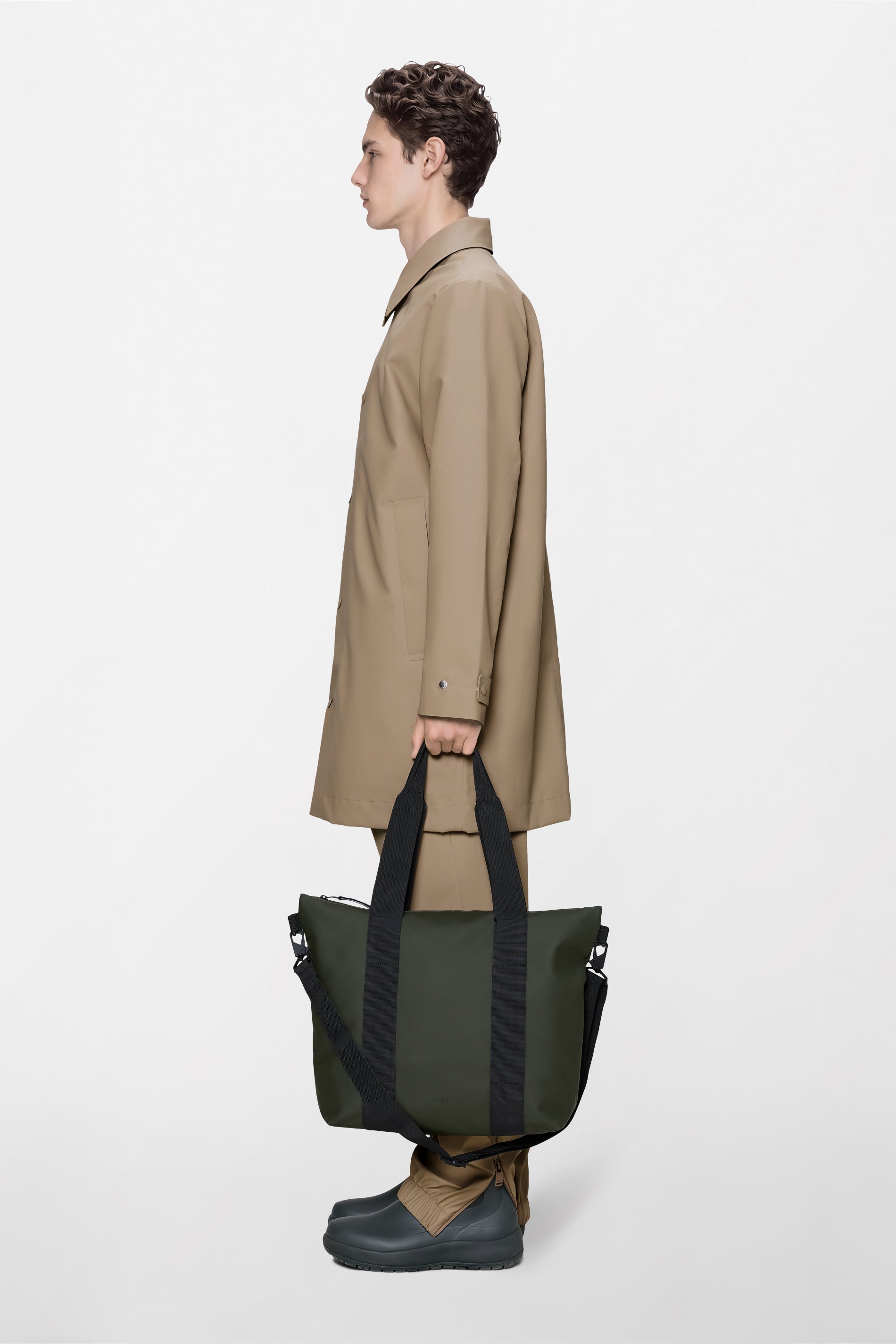RAINS Tote Bag Mini Green 18.50L H36 x D13 x W46 cm Tote