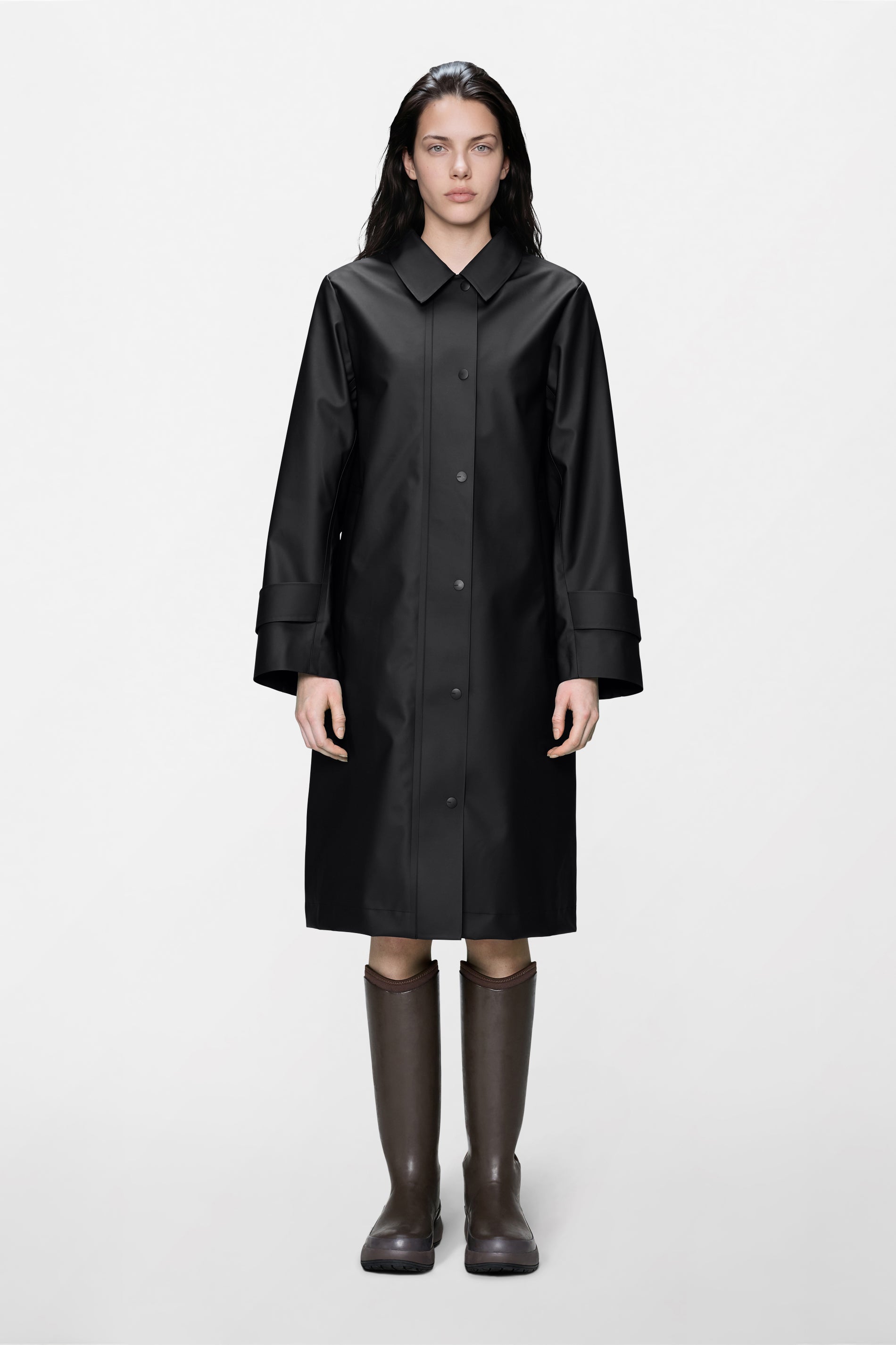 RAINS Nara Long W Jacket Black Jacket