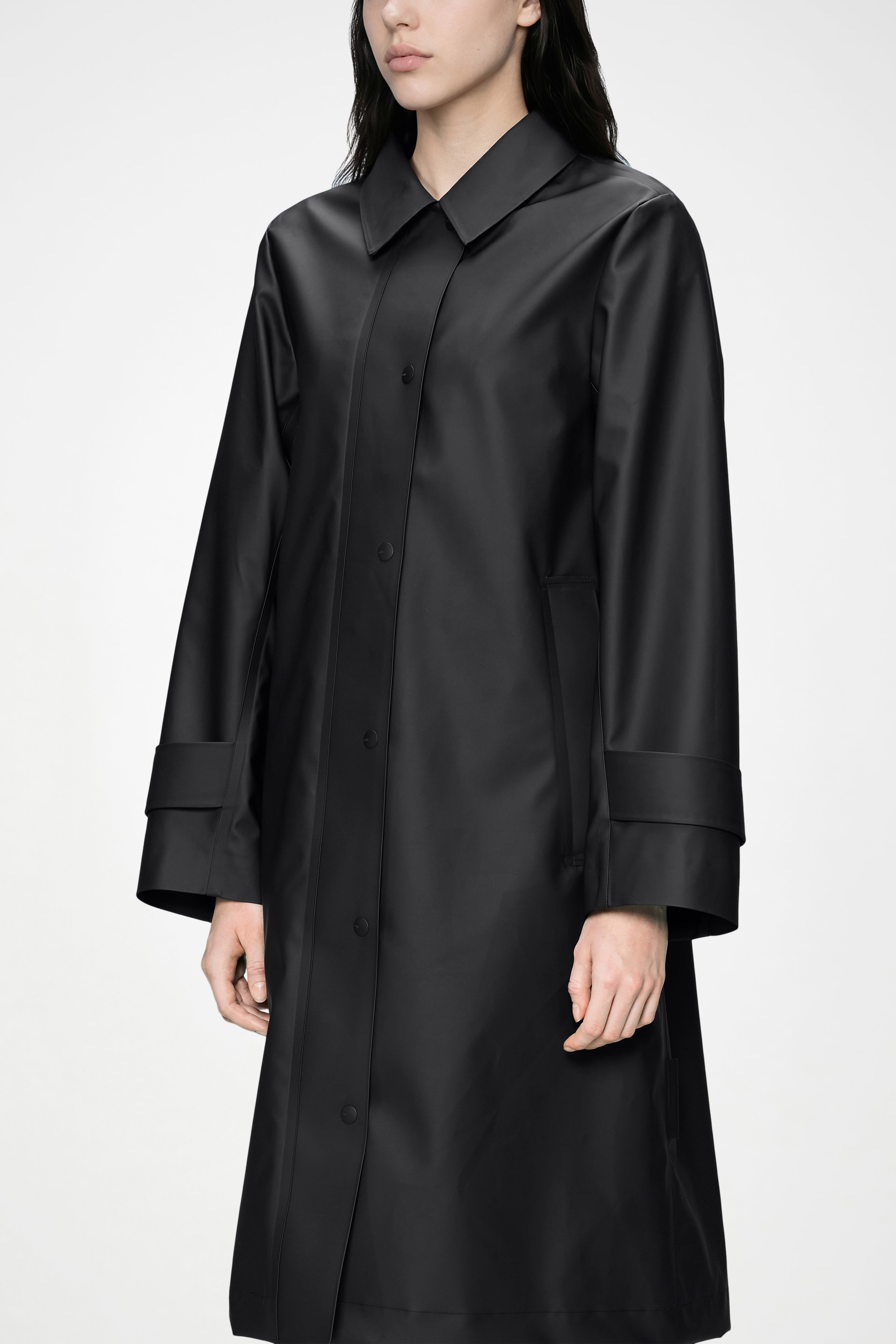 RAINS Nara Long W Jacket Black Jacket
