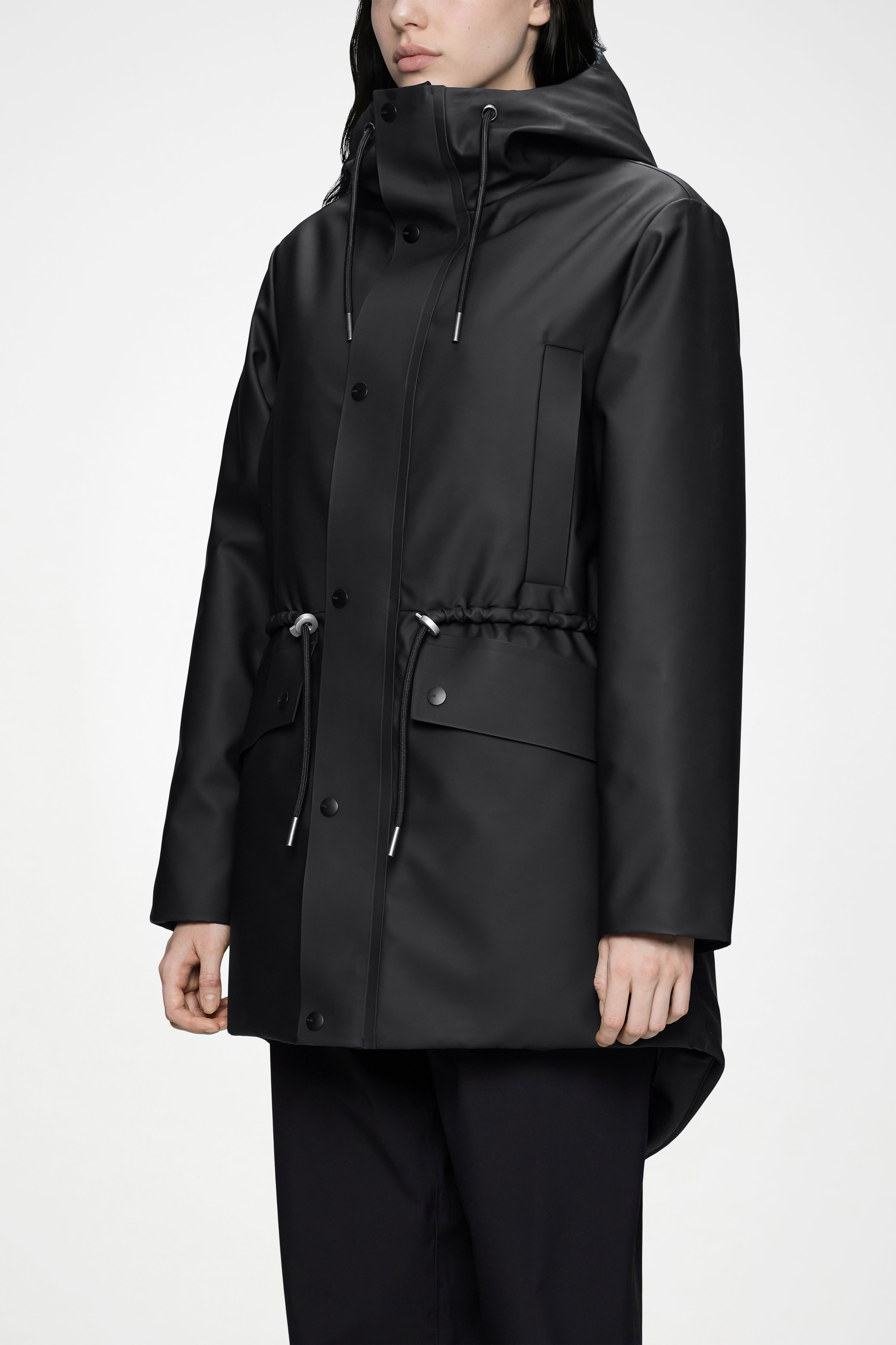 RAINS Nome String W Parka Black Jacket