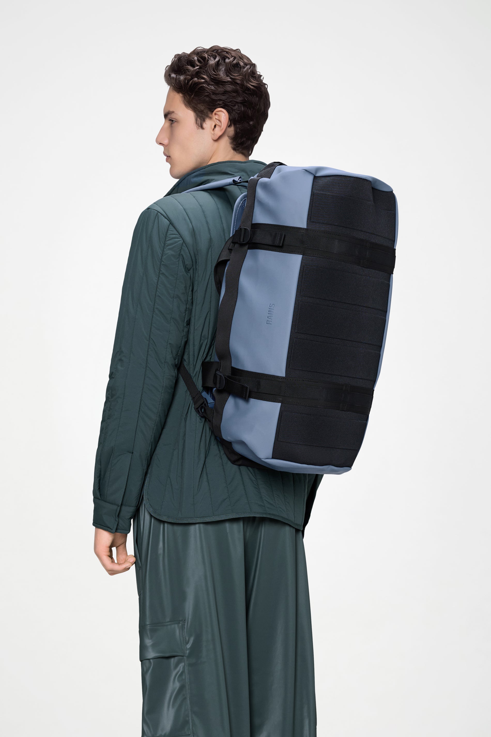 RAINS Texel Duffel Bag Small Blue Dusk 43L H28 x D28 x W55 cm Duffel